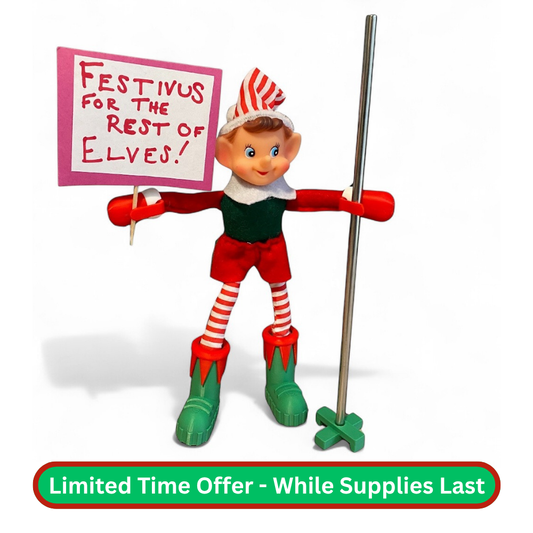 Elf Festivus Pole + MerryMitts